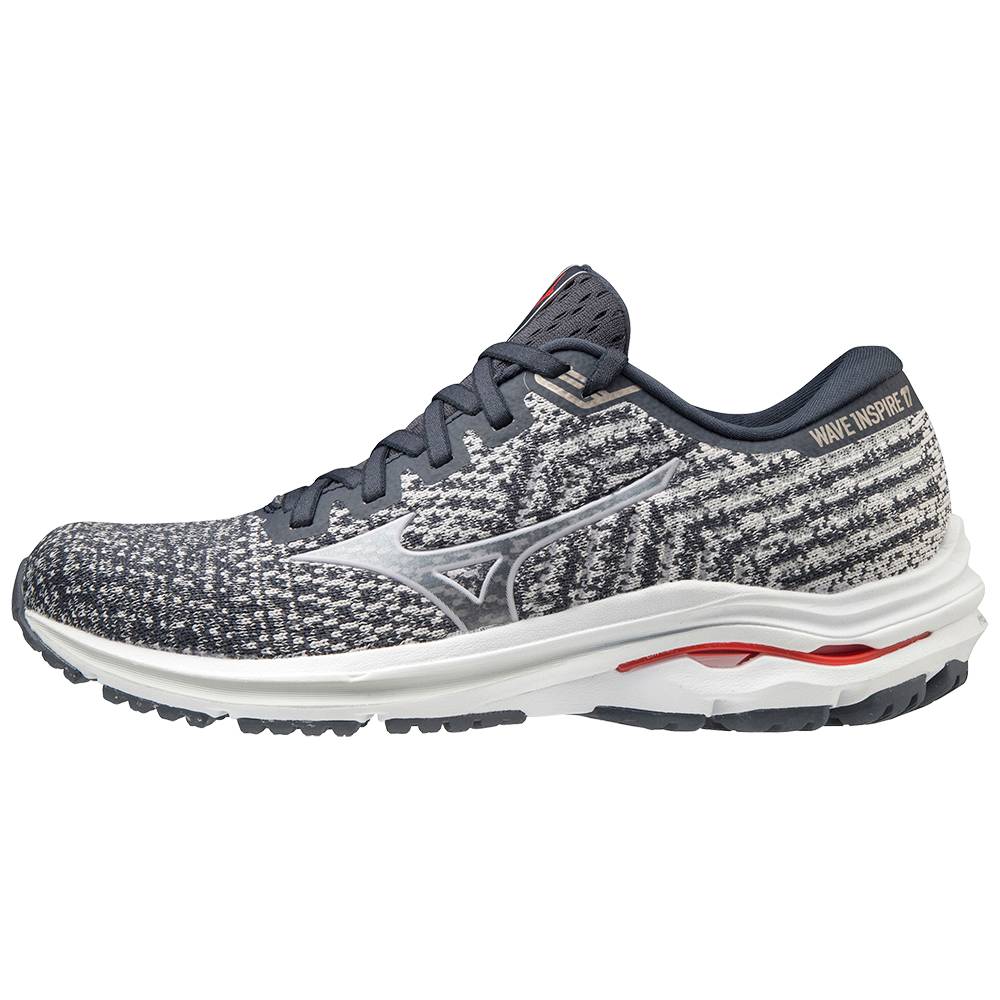 Womens Mizuno Wave Inspire 17 WAVEKNIT Running Shoes Grey Philippines (VLNGCD375)